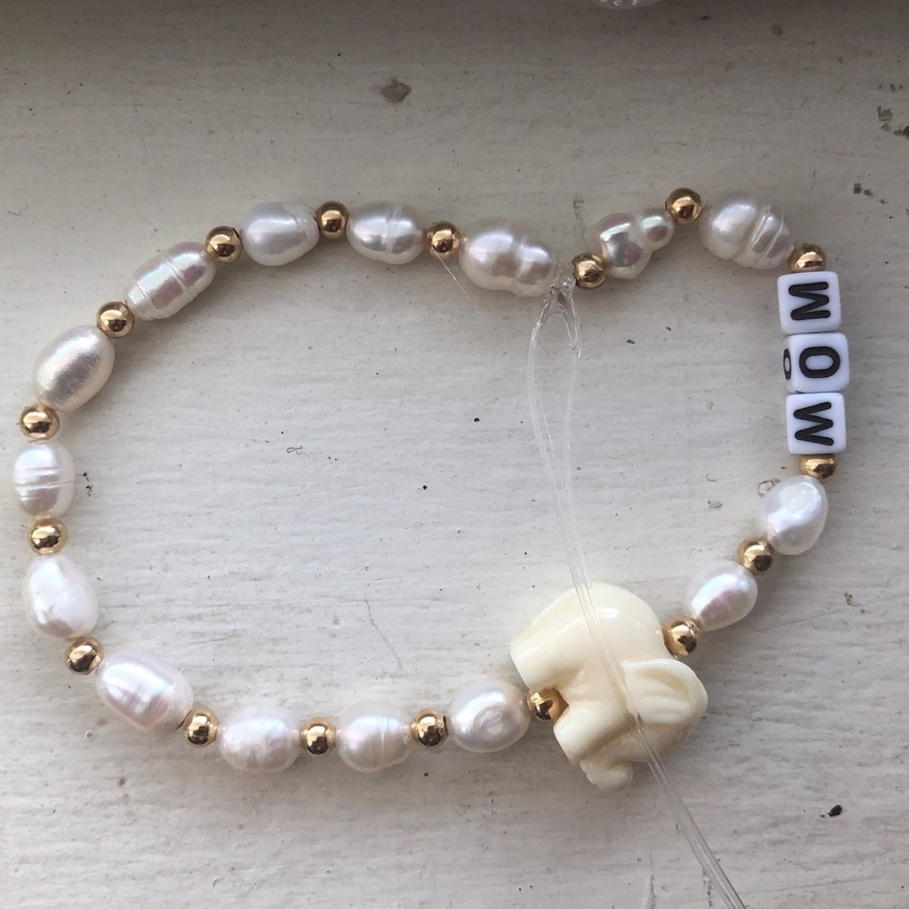 Customized 14k gold plated beads, personalized with fresh water Pearls.